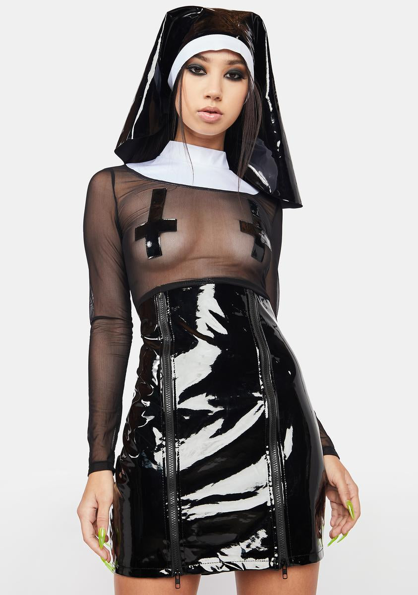 Trickz N Treatz Sexy Nun Costume - Black Dolls Kill Trickz N Treatz Sexy Nun Costume - Black Dolls Kill