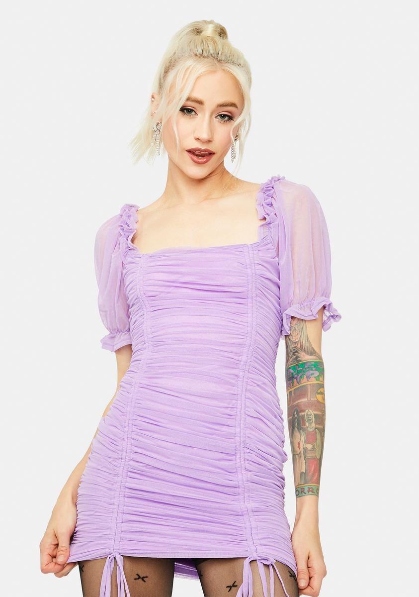 ruched ruffle puff sleeve mini dress Formal Lady Ruched Ruffle Dress Short Mini Long Puff Sleeve Elegant Party Dress