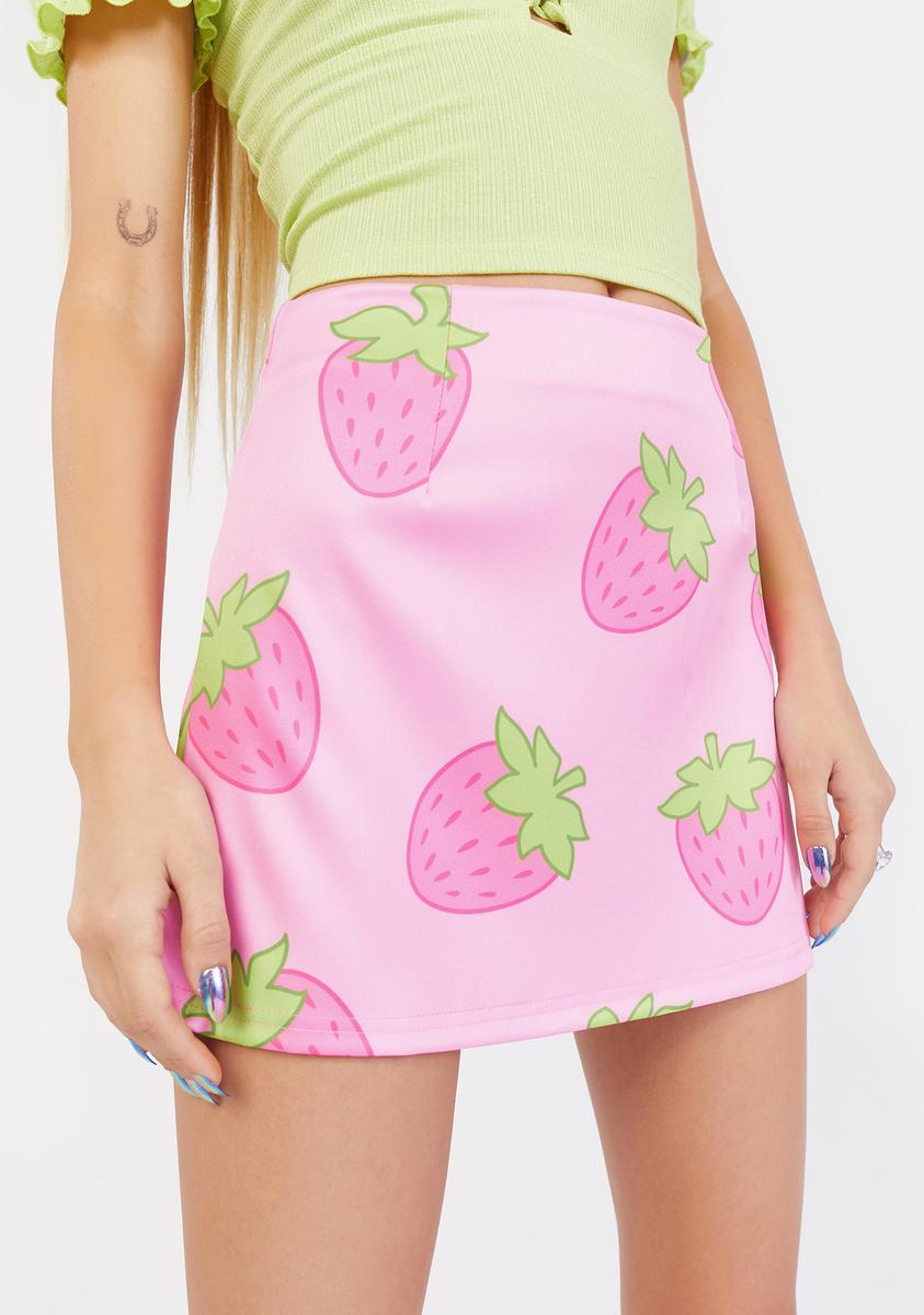 Dolls Kill x Winx Club Strawberry A Line Mini Skirt - Pink