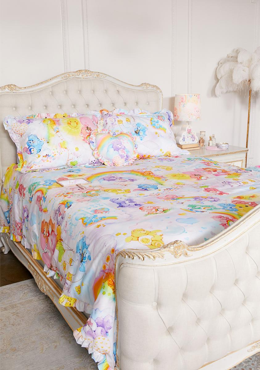 Dolls Kill x Care Bears Graphic Print Duvet Cover And Pillow Sham
