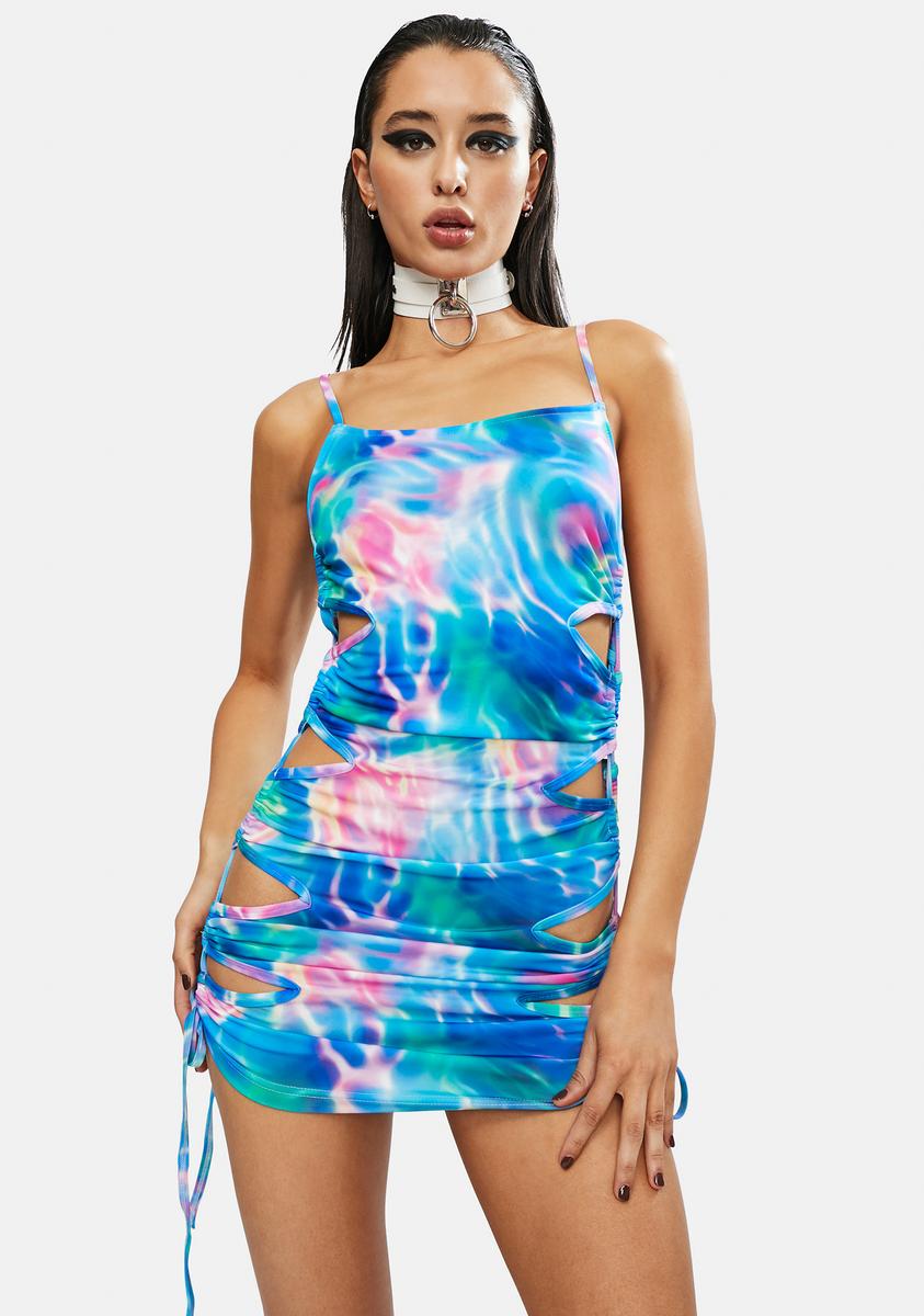 chinese dress ladies Club Exx Cutout Lace Up Bodycon Dress