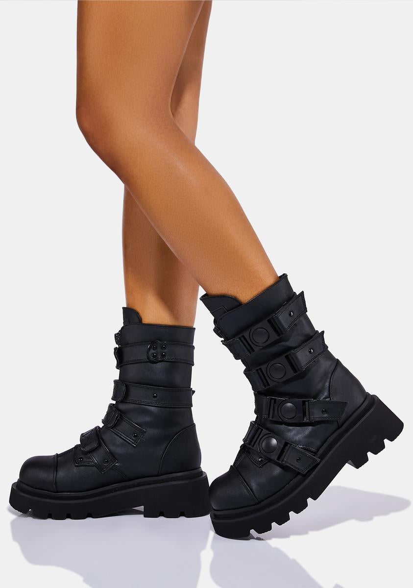 Renegade-55 Platform Calf High Boots – Dolls Kill