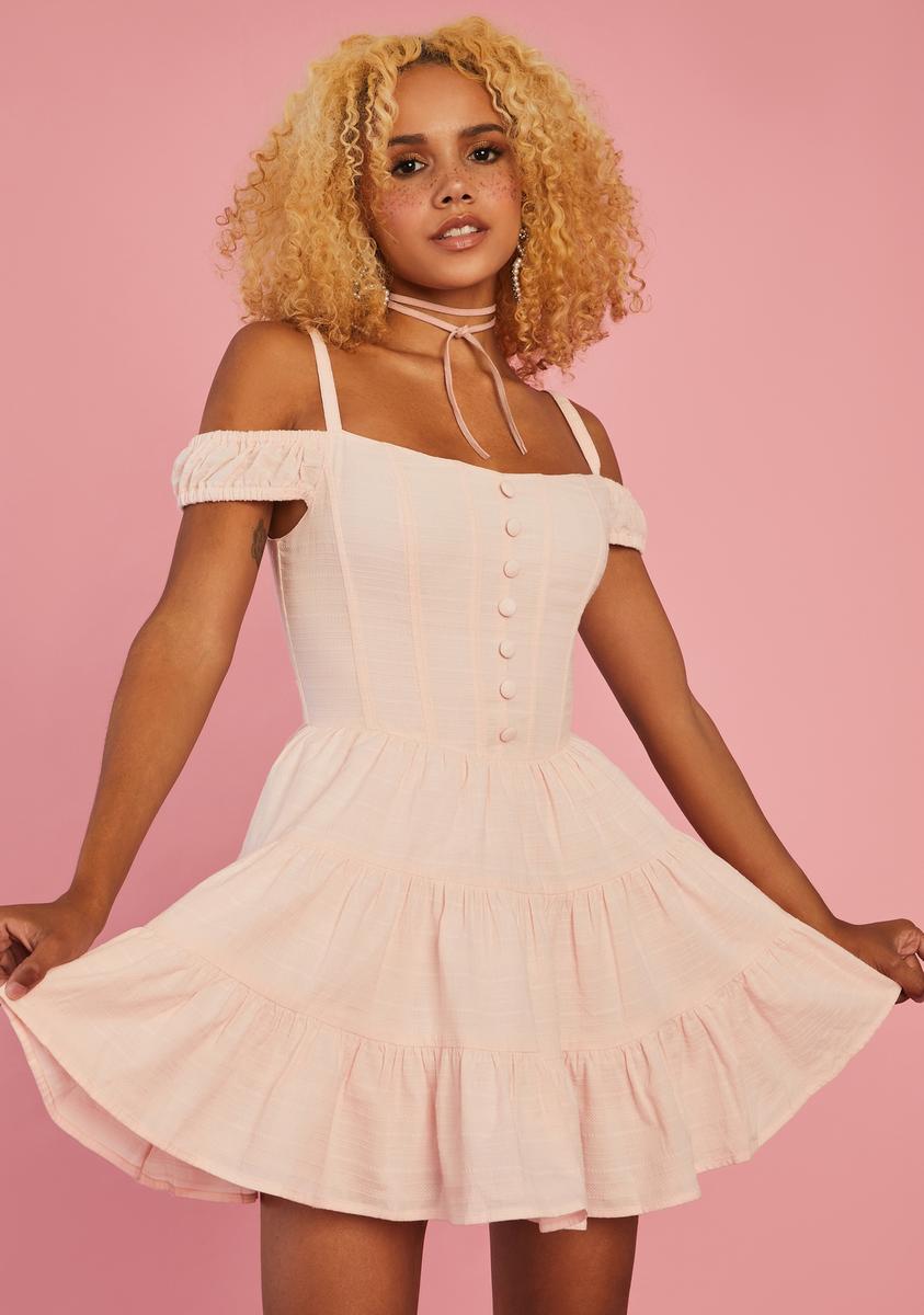 Sugar Thrillz Babydoll Corset Dress - Pink Sugar Thrillz Babydoll Corset Dress - Pink