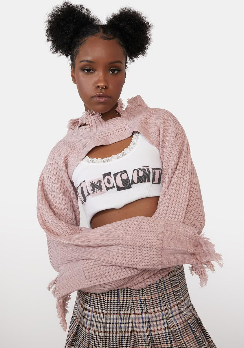 Mauve shrug hotsell