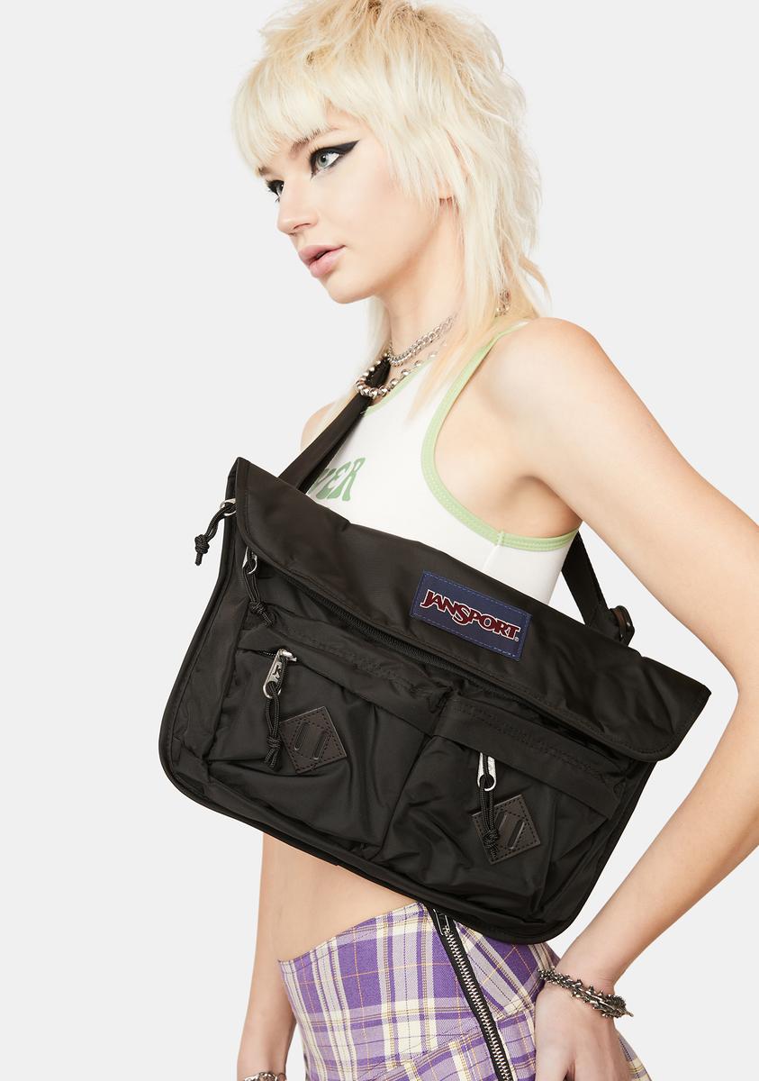 jansport motown messenger bag Central Adaptive Crossbody with a capacity of 366 cu in / 6 L and made from 100% Recycled 600 Denier Polyester Main Body Fabric JANSPORT MOWTOWN MESSENGER BLK/ PUT