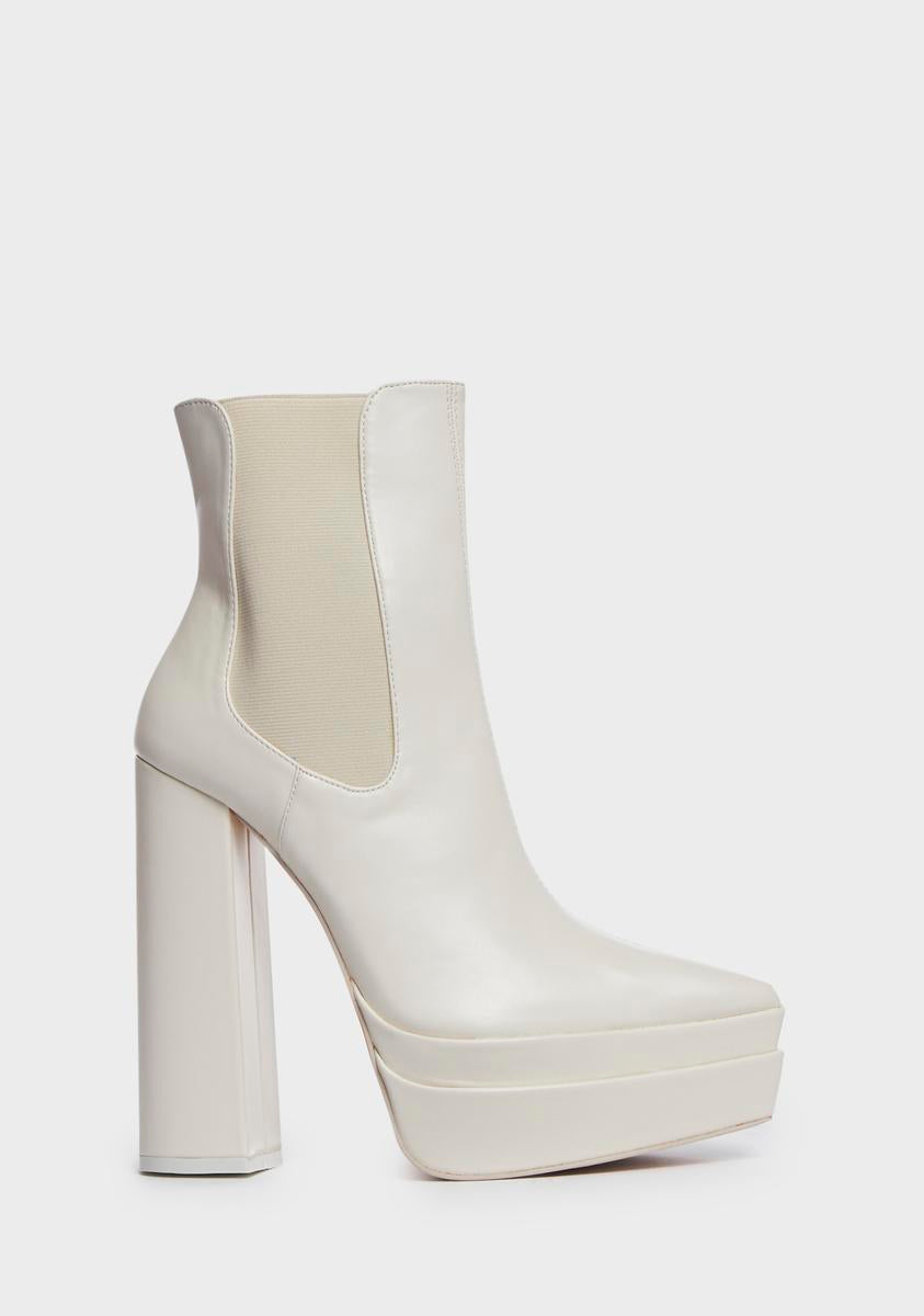 chelsea boots platform white