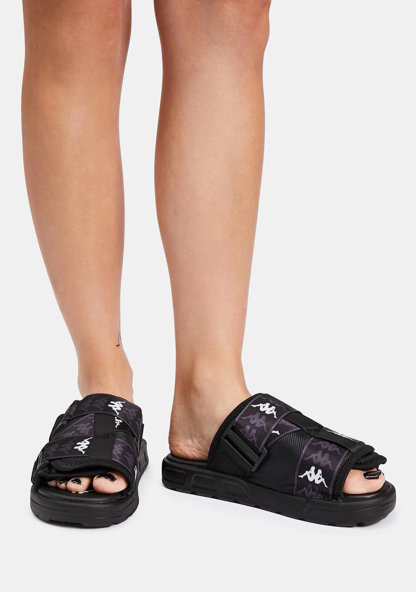 Kappa Black Gray 222 Banda Mitel Sandals – Dolls Kill
