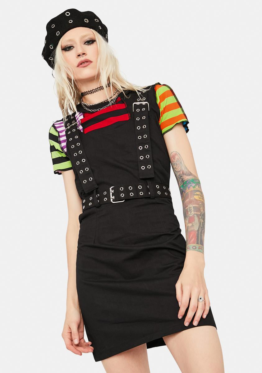 The Ragged Priest Duration Buckle Mini Dress – Dolls Kill