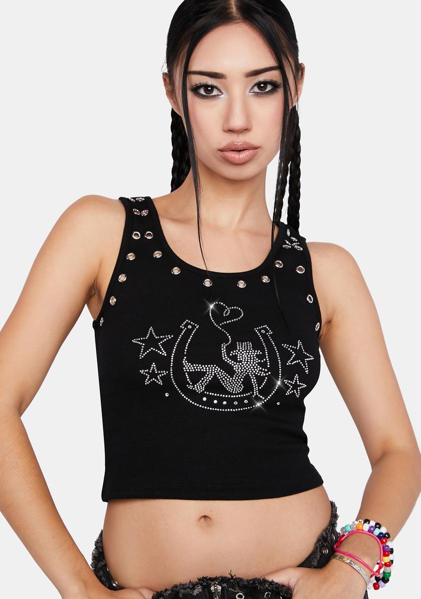 By DYLAN Crop Top- Black – Dolls Kill