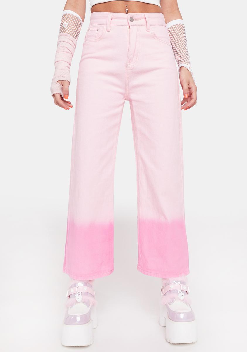 High Rise Ombre Straight Leg Pants - Pink – Dolls Kill