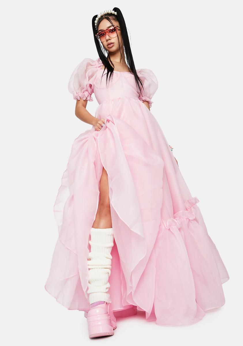 hot pink selkie dress Selkie babydoll toile lace puff dress, like