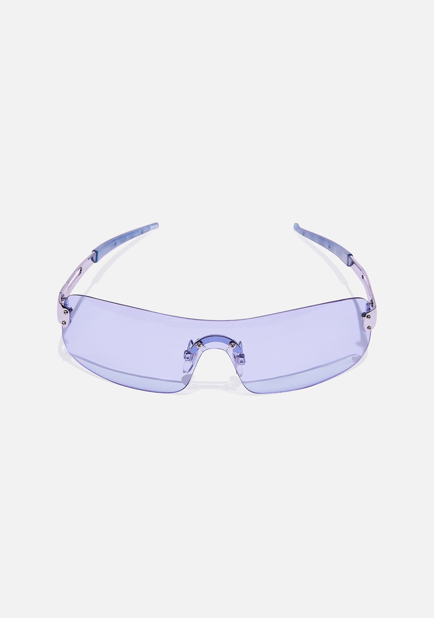 Pale Blue Shield Sunglasses Dolls Kill