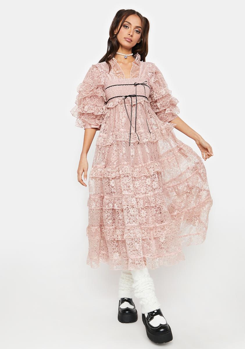 Sister Jane Ruffle Lace Oversized Midi Dress Sister Jane Ruffle Lace Oversized Midi Dress