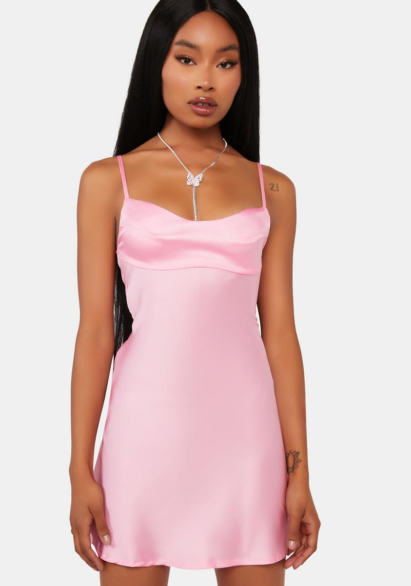 Edikted Satin Cut Out Mini Dress