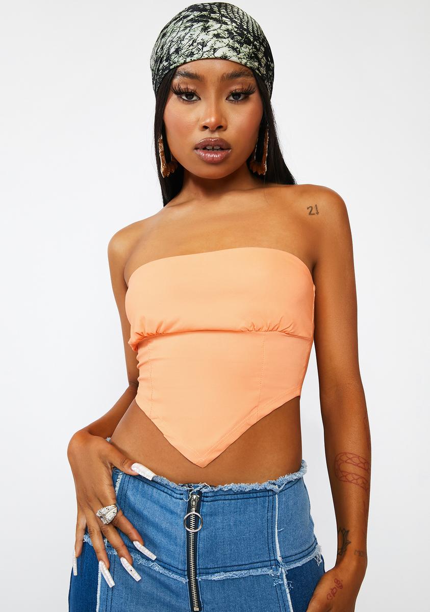 Scarf Tube Top Cream