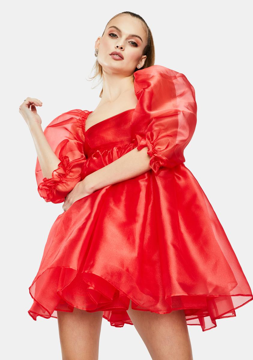 Selkie The Red Puff Babydoll Dress Dolls Kill Selkie The Red Puff Babydoll Dress Dolls Kill