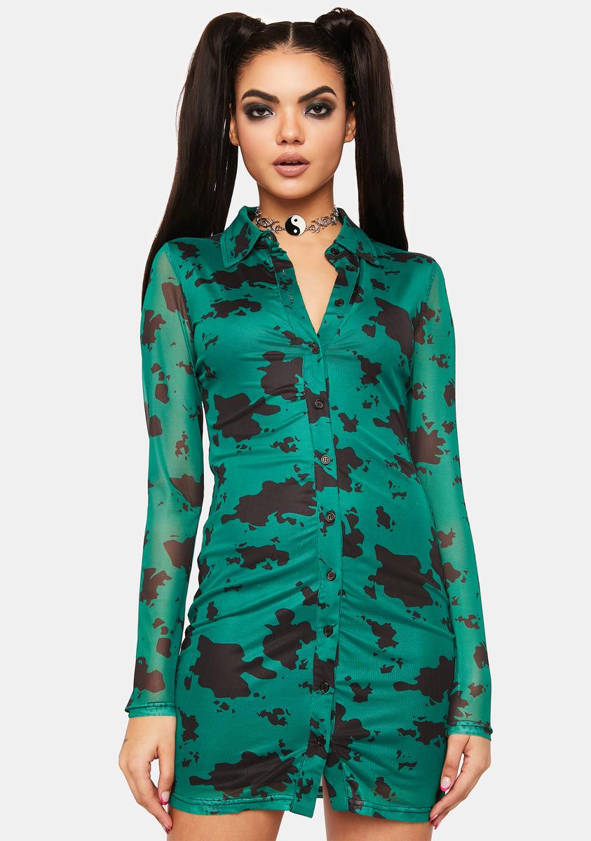 cow print mesh dress ASOS DESIGN Curve mesh t shirt midaxi dress in cow print