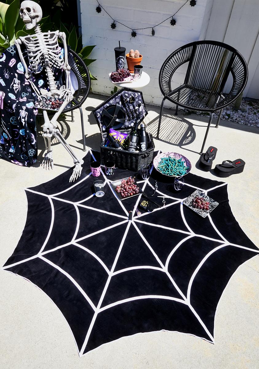 Dolls Home Spider Web Oversized Towel -Black