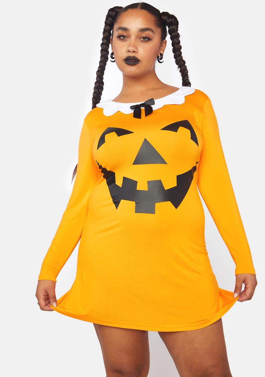 Plus Size Halloween Scalloped Collar Pumpkin A Line Mini Dress Orange Dolls Kill Plus Size Halloween Scalloped Collar Pumpkin A Line Mini Dress Orange Dolls Kill