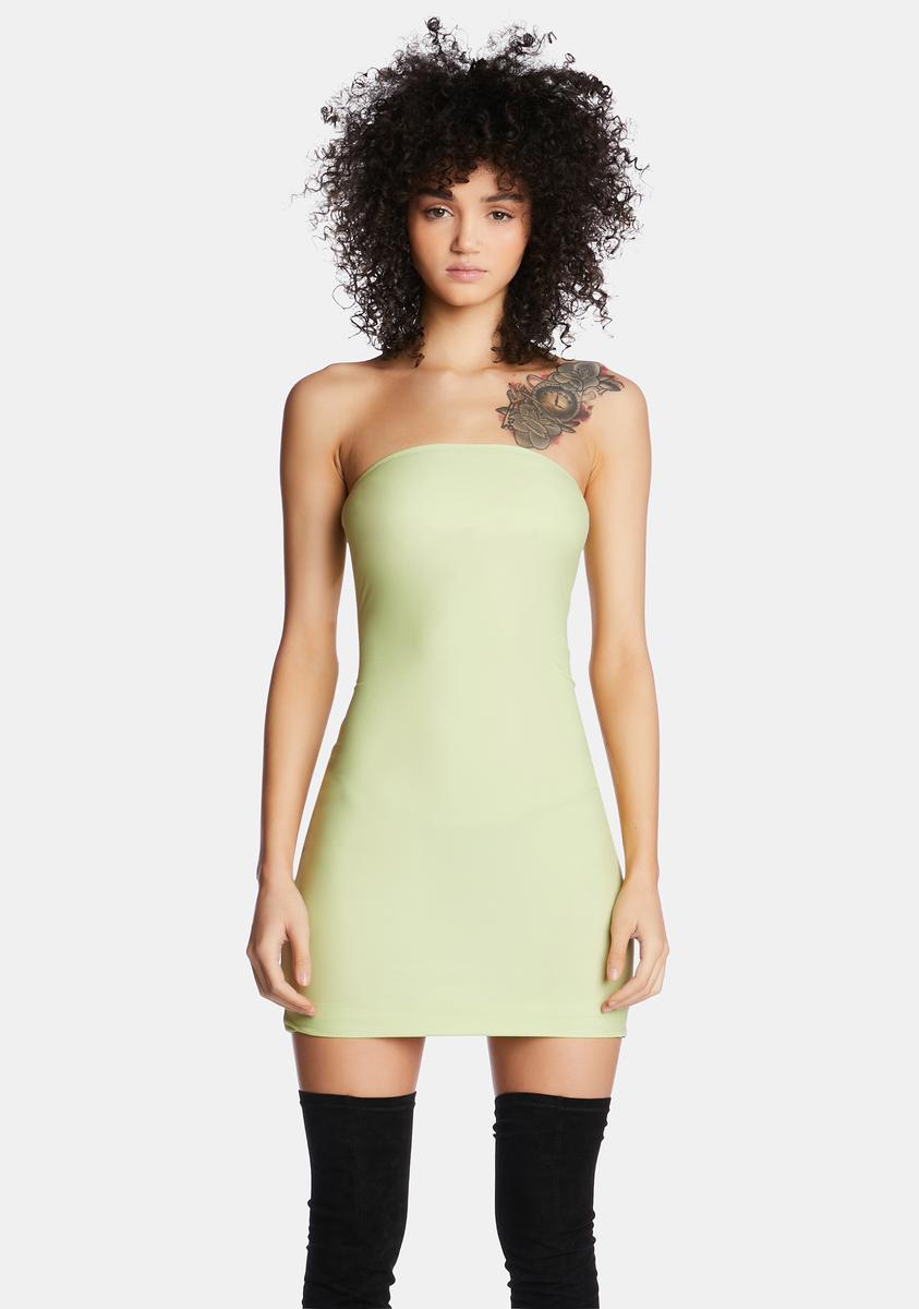 Poster Grl Tube Mini Bodycon Dress - Green Dolls Kill Poster Grl Tube Mini Bodycon Dress - Green Dolls Kill