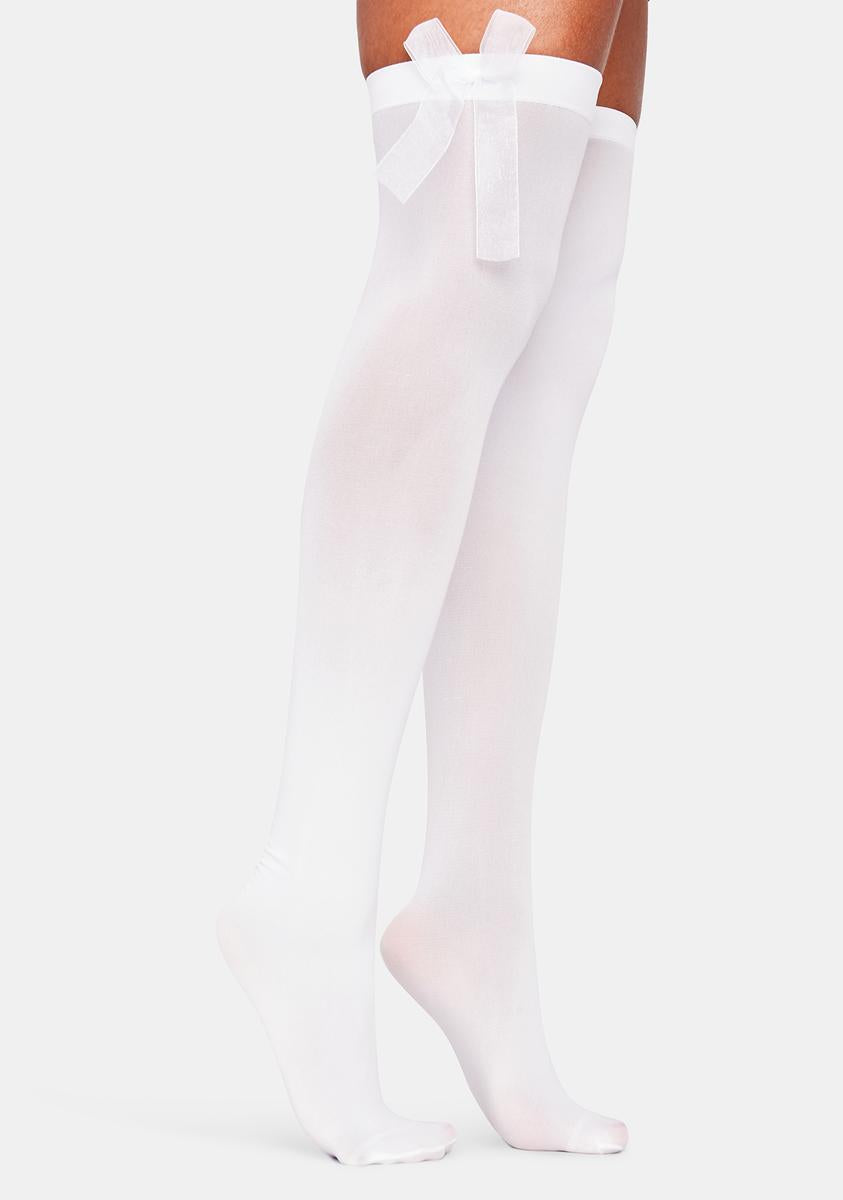 Lace Sheer Thigh High Stockings – Dolls Kill