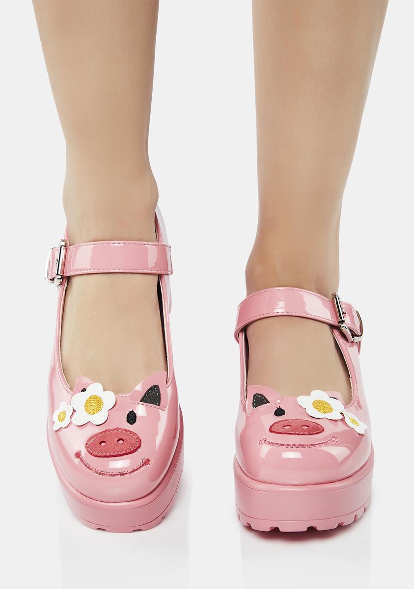 Koi Footwear Pig Mary Janes Pink Dolls Kill