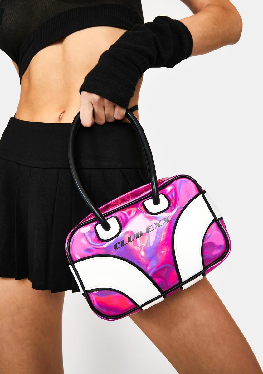 Club Exx Holographic Mini Shoulder Bag - Pink – Dolls Kill display picture 1