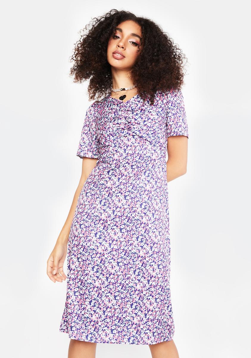 knee length dresses for ladies Pink Floral Sequin Maxi Dress