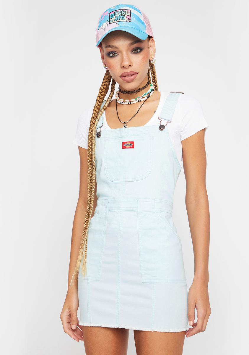 dickies mini dress Y2k Dickies Black Overall Mini Dress (XS) Retro and Groovy
