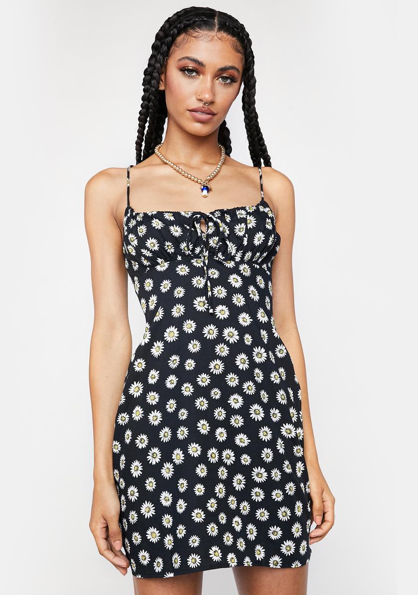 Grunge Daisy Black Mala Mini Dress – Dolls Kill