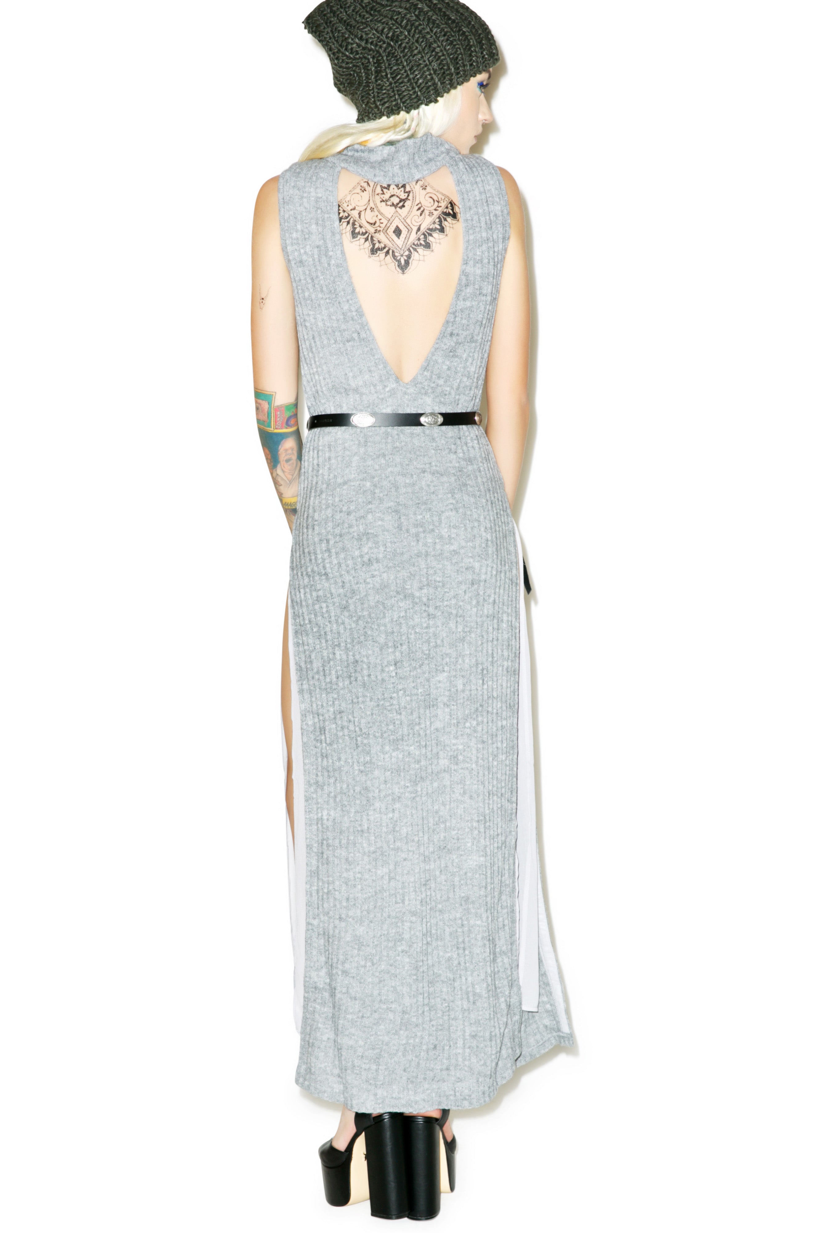 chinese dress ladies Unholy Sheer Lace Fishnet Maxi Dress