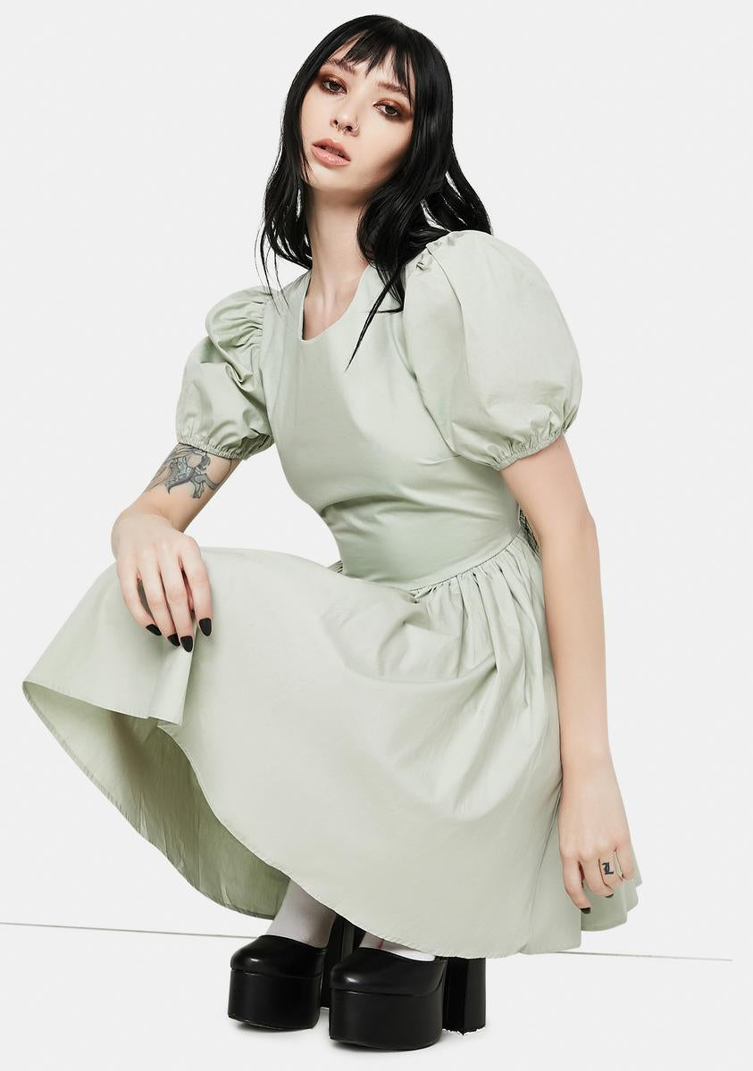 Daisy Street Sage Lara Puff Sleeve Mini Dress Dolls Kill Daisy Street Sage Lara Puff Sleeve Mini Dress Dolls Kill