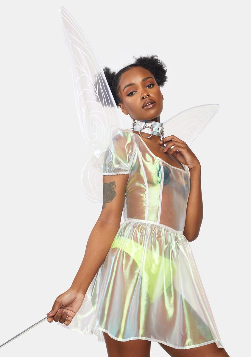 Trickz N Treatz Cyber Fairy Princess Costume - Iridescent Trickz N Treatz Cyber Fairy Princess Costume - Iridescent