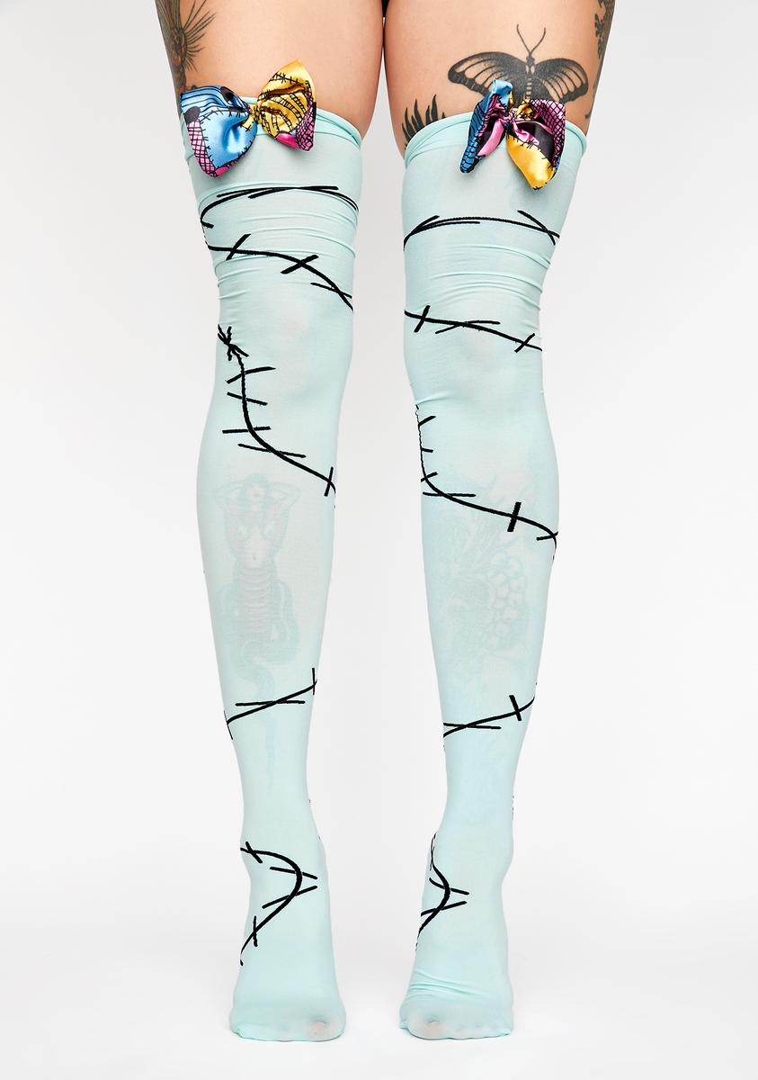 Nightmare Before Christmas Sally Knee High Socks Dolls Kill