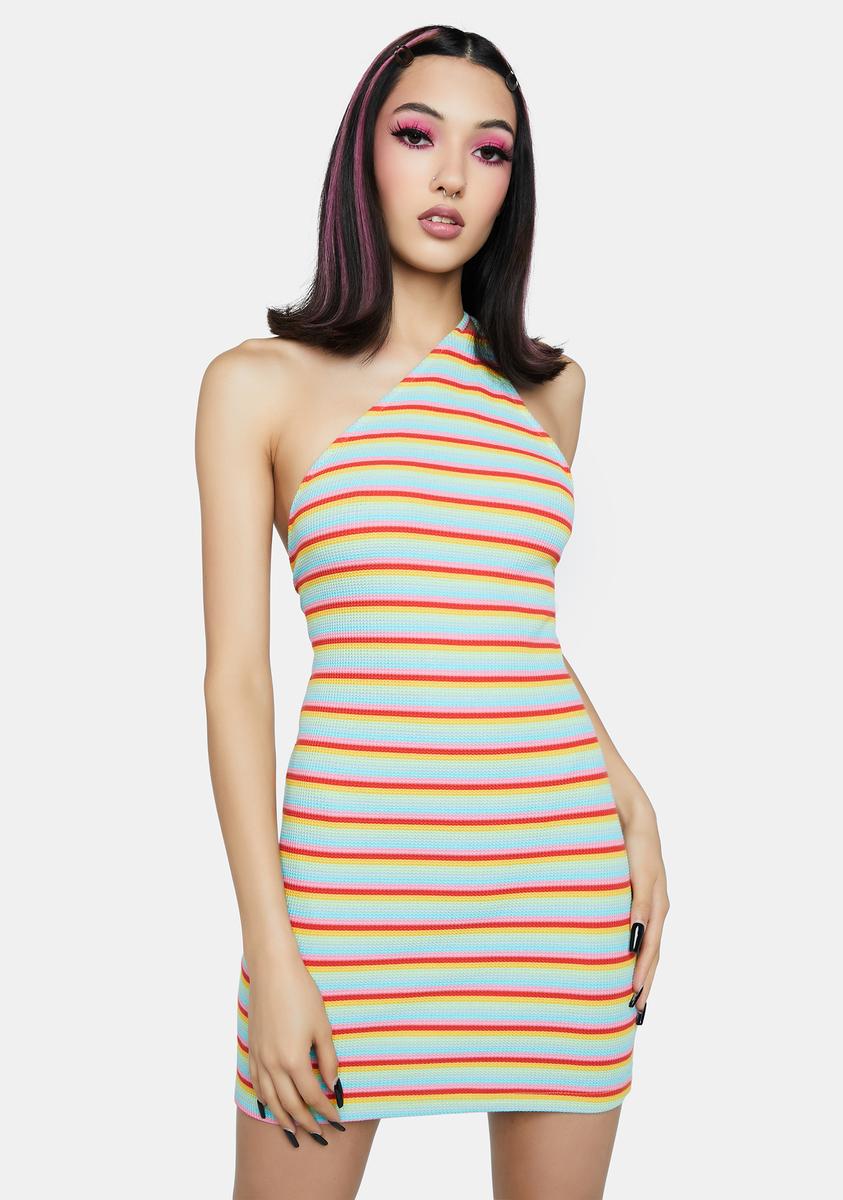 Bailey Rose Rainbow Stripe Mini Dress – Dolls Kill