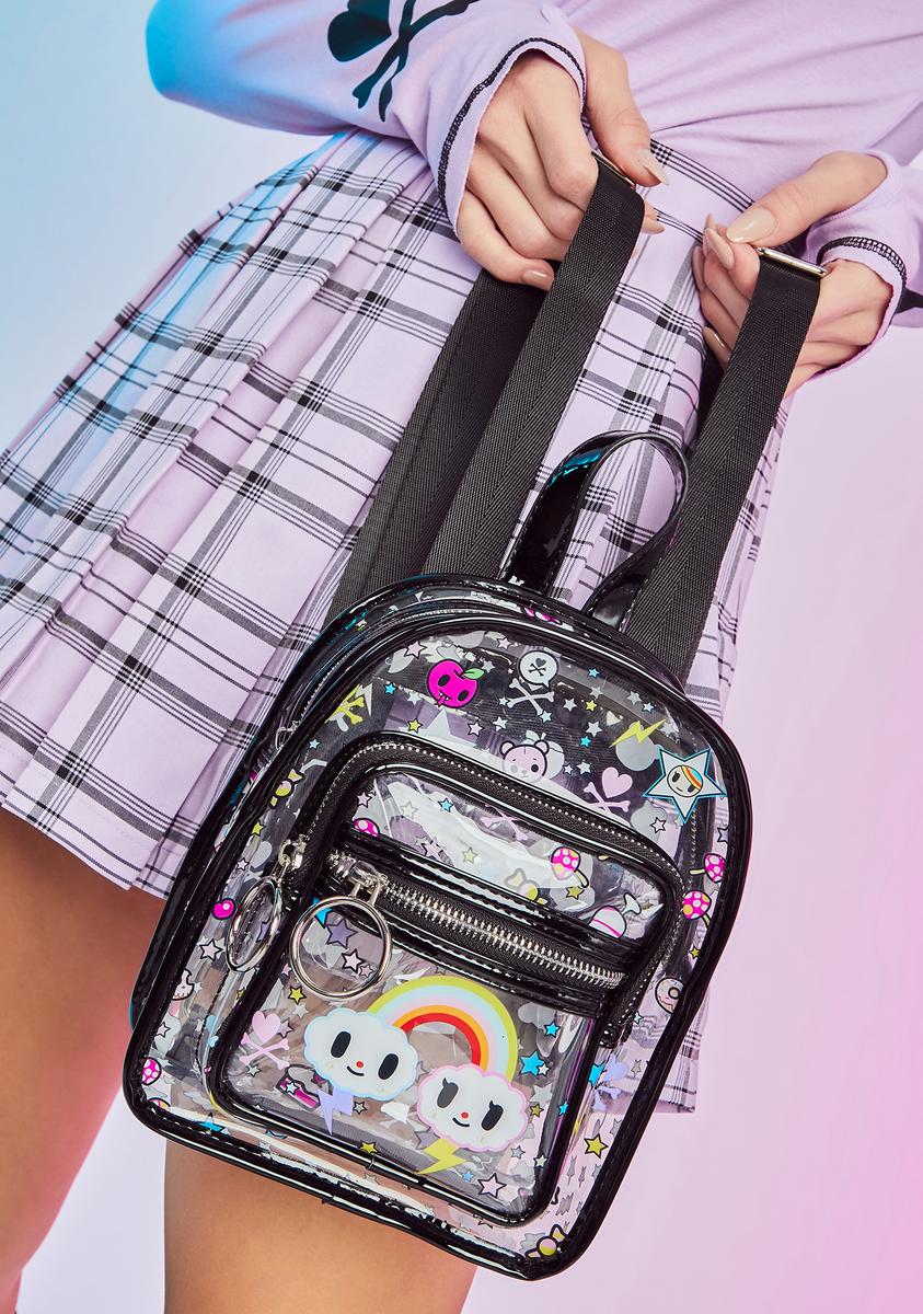 dolls kill mini backpack Dolls Kill X Tokidoki Clear Mini Backpack