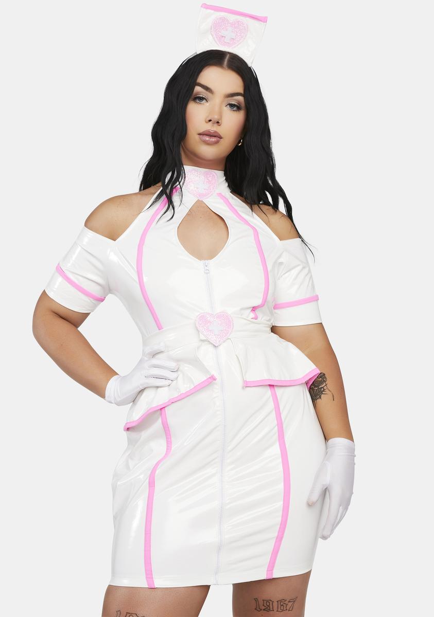 Plus Nurse Dress Hat Headband Costume Set Plus Nurse Dress Hat Headband Costume Set