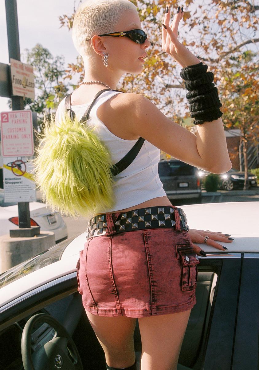 Delia's Washed Denim Low Rise Mini Skort Pink – Dolls Kill