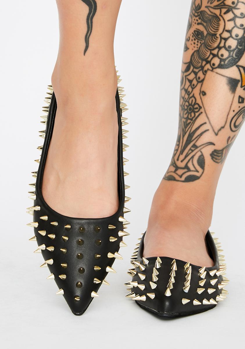 Spiked flat shoes Clearance