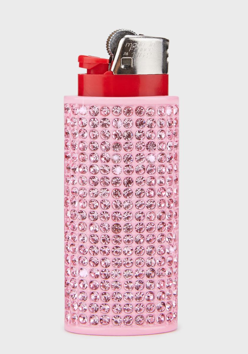 Dolls Home Rhinestone Lighter Sleeve - Pink