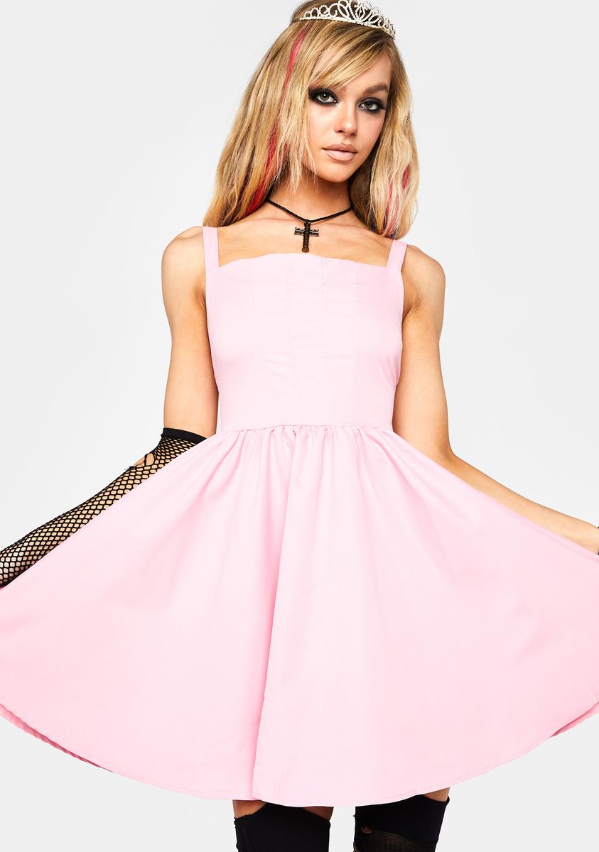 Square Neck Sleeveless Fit N' Flare Dress