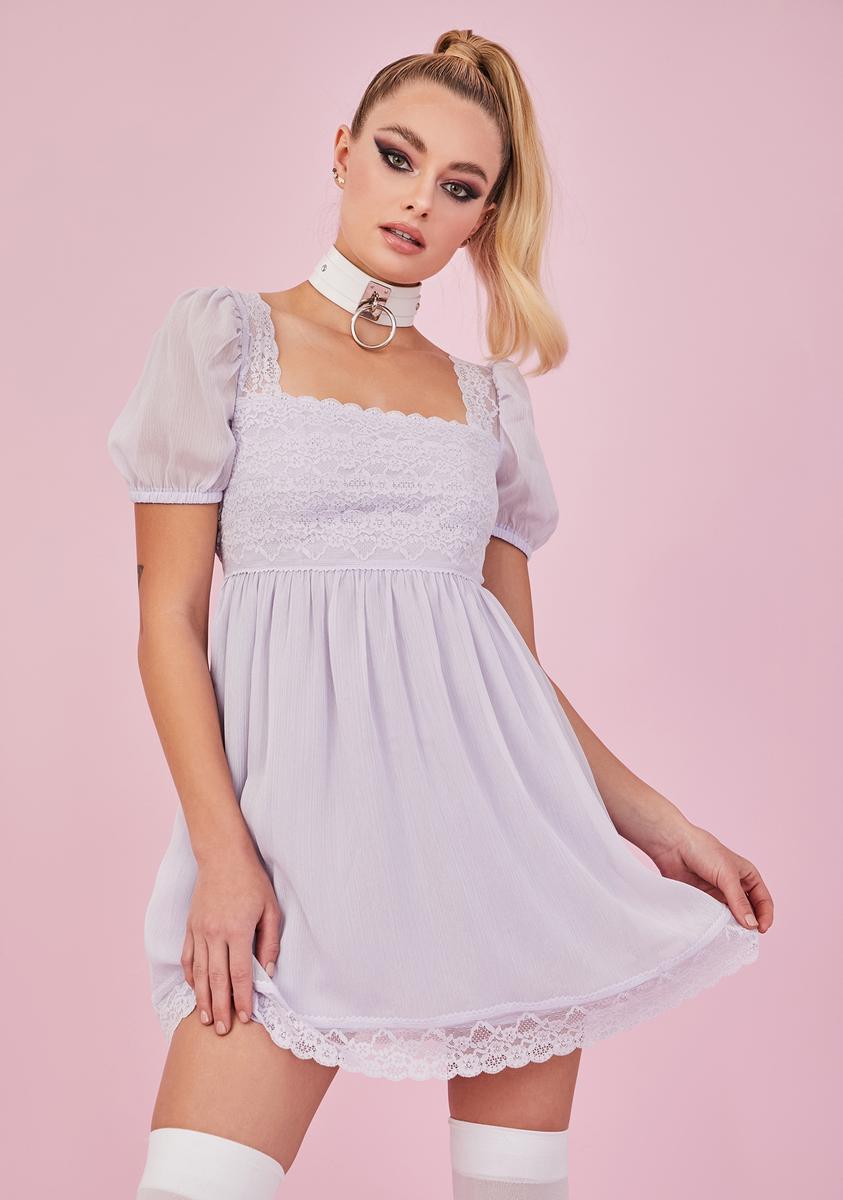 fitted lace wedding dress Sugar Thrillz Lace Babydoll Dress