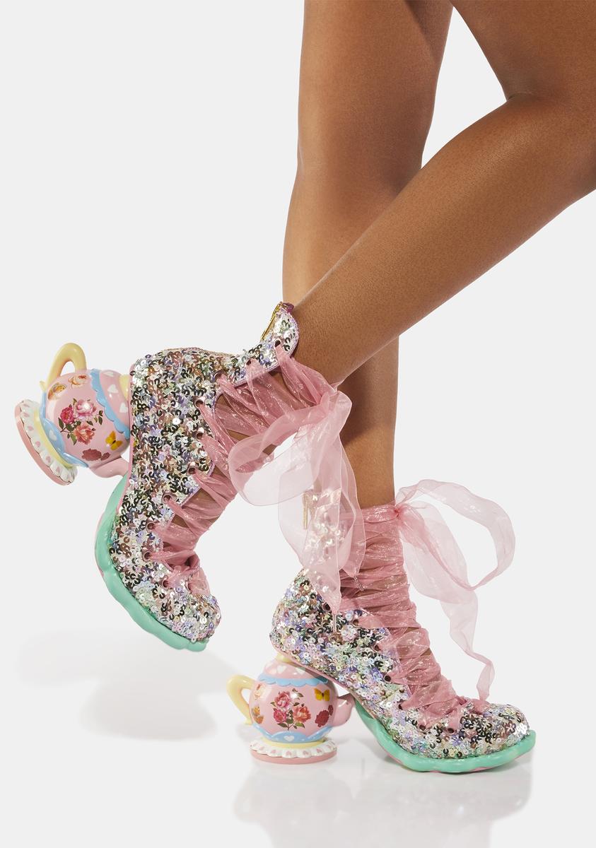 Irregular Choice Pink High Tea Heels – Dolls Kill