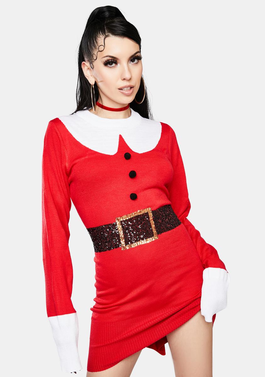 Tipsy Elves Santa Sweater Dress – Dolls Kill