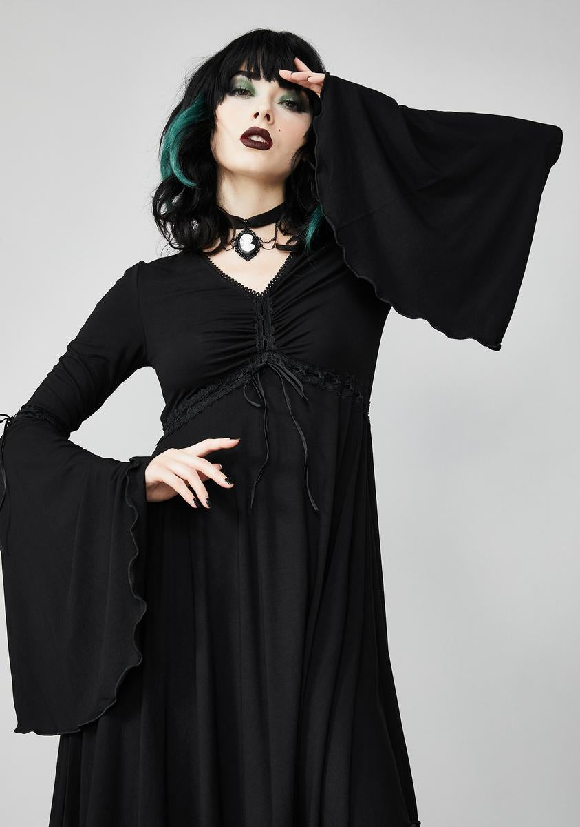 Widow Little Black Dress Bell Sleeves Widow Little Black Dress Bell Sleeves