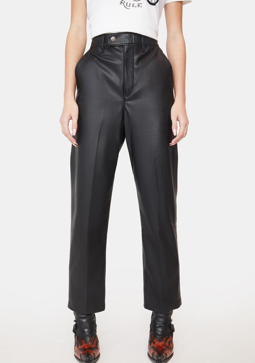 Levis Faux Leather High Waist Pants Black – Dolls Kill