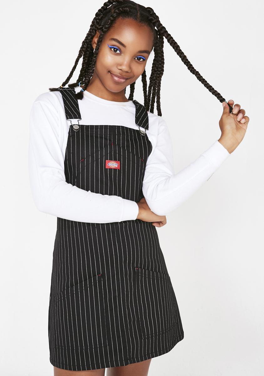 Dickies Girl Pinstripe Overall Dress Dolls Kill Dickies Girl Pinstripe Overall Dress Dolls Kill