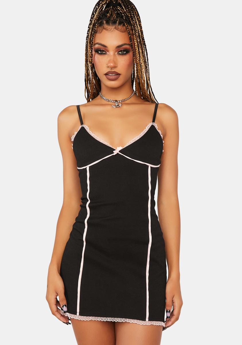 O'Dolly Dearest Stitched Lace Bodycon Mini Dress