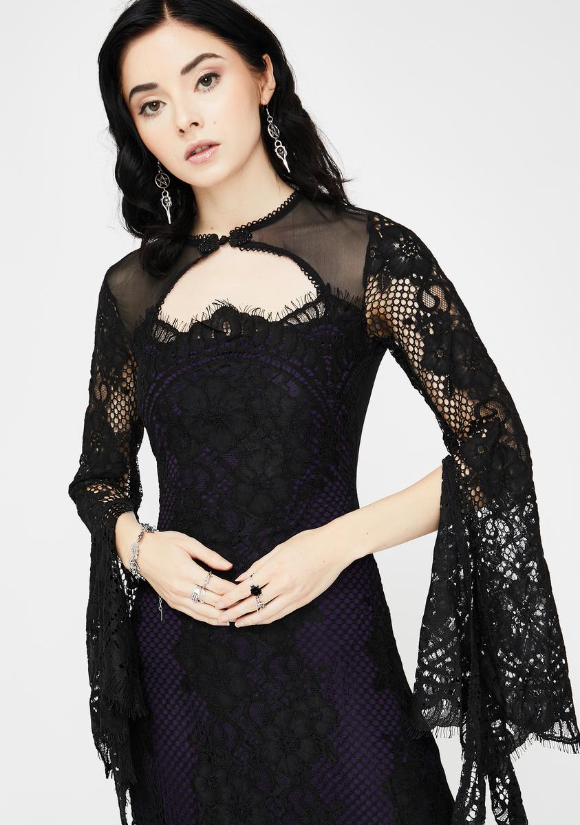 Bell Sleeve Maxi Dress – Dolls Kill