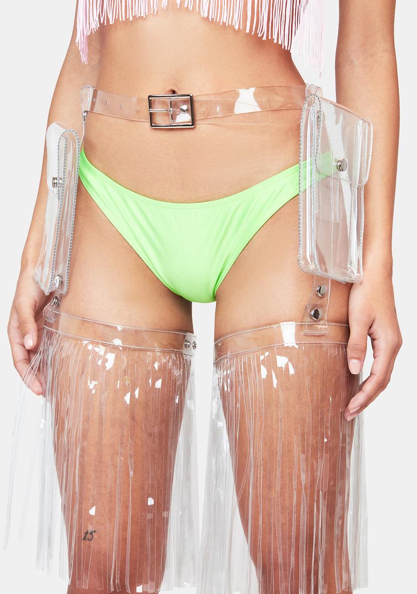 Neon Cowboys Fringe Garter Belt Harness With Pouches - Clear Dolls Kill Neon Cowboys Fringe Garter Belt Harness With Pouches - Clear Dolls Kill